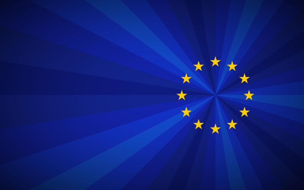 EU flag with some graphic design  
